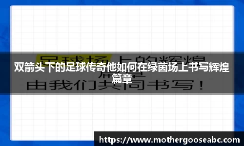 双箭头下的足球传奇他如何在绿茵场上书写辉煌篇章